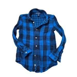 POLO Ralph Lauren Boys Reversable shirt, Blue & Black; 100% Cotton, 6-7